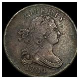 1804 Draped Bust Half Cent NEARLY  UNCIRCULATED