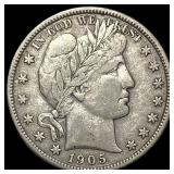 1905-S Barber Half Dollar