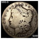 1893-S Morgan Silver Dollar LIGHTLY CIRCULATED