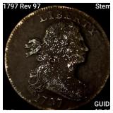 1797 Rev 97, Stems Draped Bust Large Cent NICELY C