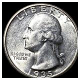 1935-S Silver Washington Quarter UNCIRCULATED