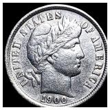 1900 Barber Dime CHOICE AU
