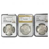 [3] 1878-1921 Morgan Silver Dollar  AU58/MS62