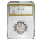 1897-O Barber Quarter PGA MS63