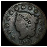 1827 Coronet Head Large Cent LIGHTLY  CIRCULATED