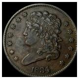 1834 Classic Head Half Cent CHOICE AU