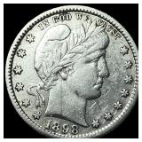 1898-S Silver Barber Quarter CLOSELY  UNCIRCULATE