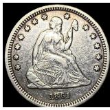 1861 Seated Liberty Quarter CHOICE AU