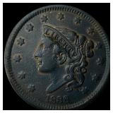 1838 Coronet Head Large Cent NEARLY  UNCIRCULATED