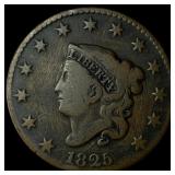 1825 Coronet Head Large Cent NICELY  CIRCULATED
