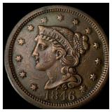 1846 Braided Hair Large Cent CLOSELY  UNCIRCULATE
