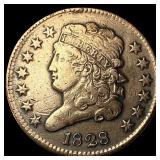 1828 Classic Head Half Cent NEARLY  UNCIRCULATED