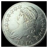 1810 Capped Bust Half Dollar NEARLY  UNCIRCULATED