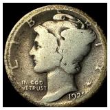 1921 Silver Mercury Dime NICELY CIRCULATED