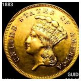 1883 $3 Gold Piece UNCIRCULATED