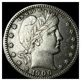 1900-S Silver Barber Quarter CLOSELY  UNCIRCULATE