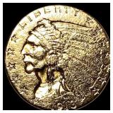 1913 Indian Head Gold $2.5 Quarter Eagle NICELY CI