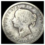 1872 Newfoundland Silver 5 Cents NEARLY UNCIRCULAT