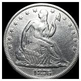 1876 Seated Liberty Half Dollar LIGHTLY CIRCULATED