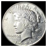 1924-S Silver Peace Dollar CLOSELY  UNCIRCULATED