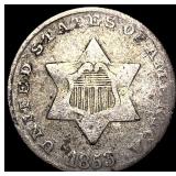 1853 Silver Three-Cent Piece ABOUT UNCIRCULATED