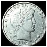 1912-D Silver Barber Half Dollar CHOICE AU