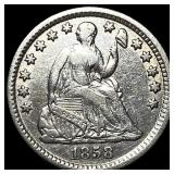 1858-O Silver Seated Liberty Half Dime CHOICE  AU