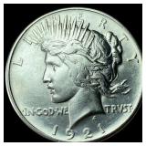 1921 Silver Peace Dollar CHOICE AU