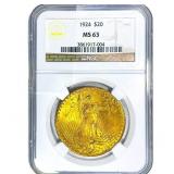 1924 $20 Gold Double Eagle NGC MS63