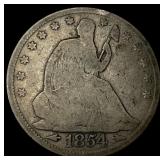 1854 Arrows Seated Liberty Half Dollar  LIGHTLY C