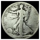 1919-S Silver Walking Liberty Half Dollar  LIGHTL
