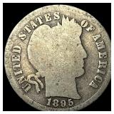 1895-S Silver Barber Dime NICELY CIRCULATED