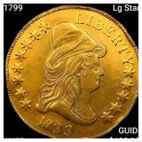 1799 Lg Stars $10 Gold Eagle CHOICE AU