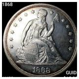 1868 Seated Liberty Dollar CHOICE AU