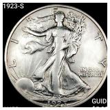 1923-S Walking Liberty Half Dollar CLOSELY UNCIRCU