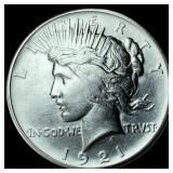 1921 Silver Peace Dollar CHOICE AU