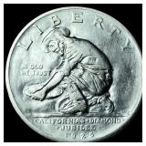 1925-S Silver California Jubilee Half Dollar  UNC