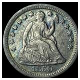 1850-O Silver Seated Liberty Half Dime  UNCIRCULA