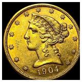1904-S $5 Gold Half Eagle