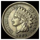 1862 Indian Head Cent CHOICE AU