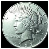 1927-D Peace Silver Dollar ABOUT UNCIRCULATED