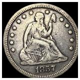 1857 Seated Liberty Quarter NEARLY UNCIRCULATED