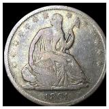 1861 Silver Seated Liberty Half Dollar  LIGHTLY C