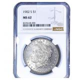 1902-S Morgan Silver Dollar NGC MS62