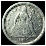 1842-O Silver Seated Liberty Dime HIGH GRADE