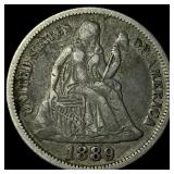 1889 Seated Liberty Dime NEARLY UNCIRCULATED