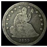 1839 Silver Seated Liberty Quarter NICELY  CIRCUL