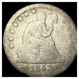 1853 Arrows Seated Liberty Quarter LIGHTLY CIRCULA