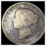 1872 Newfoundland Silver 10 Cents ABOUT UNCIRCULAT