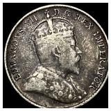 1904-H Silver 5 Cents Newfoundland ABOUT UNCIRCULA